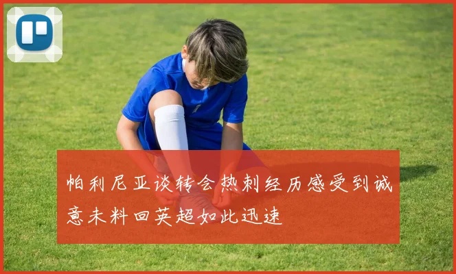 帕利尼亚谈转会热刺经历感受到诚意未料回英超如此迅速